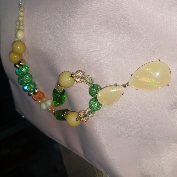Vintage opal pendent one Vintage beaded necklaces - Picture 3 of 4